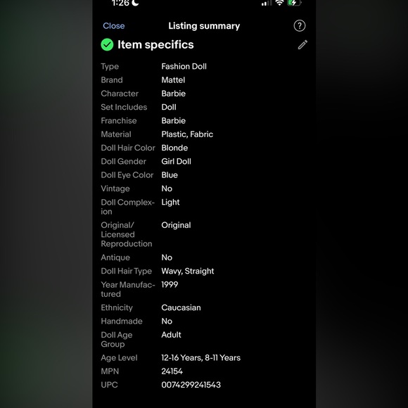 Barbie Millennium Princess RARE and UNOPENED #24154 - Picture 10 of 10